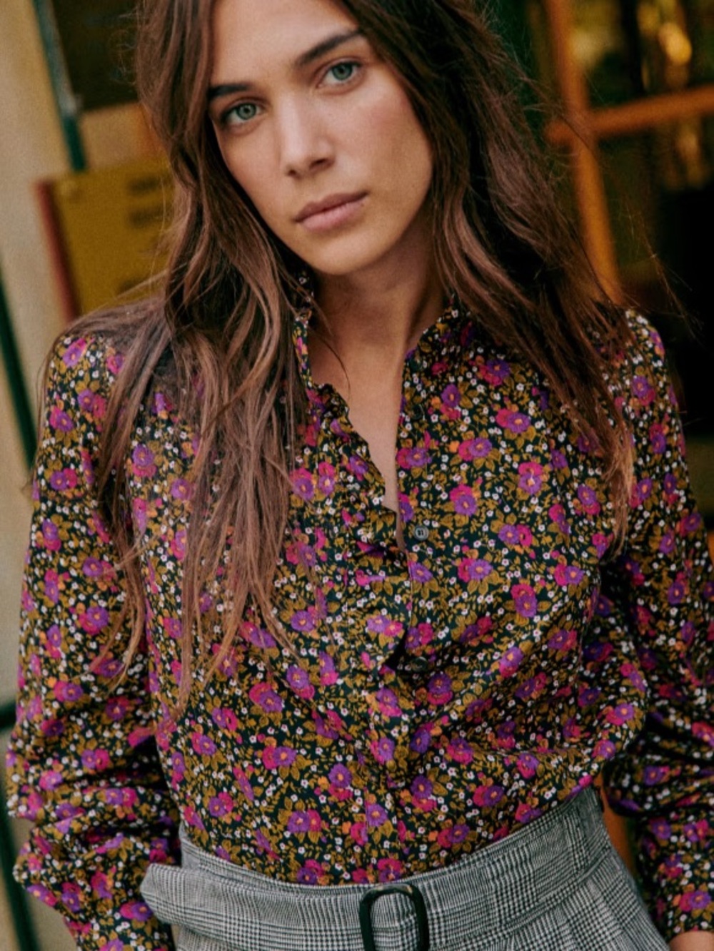 Sezane Chlo Shirt Woodland Flowers